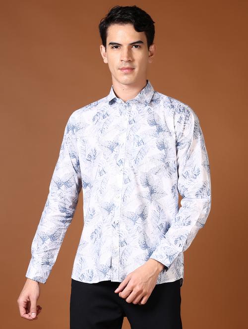 men printed long sleeves casual shirt - 21662795 - Very Small Image - 1
