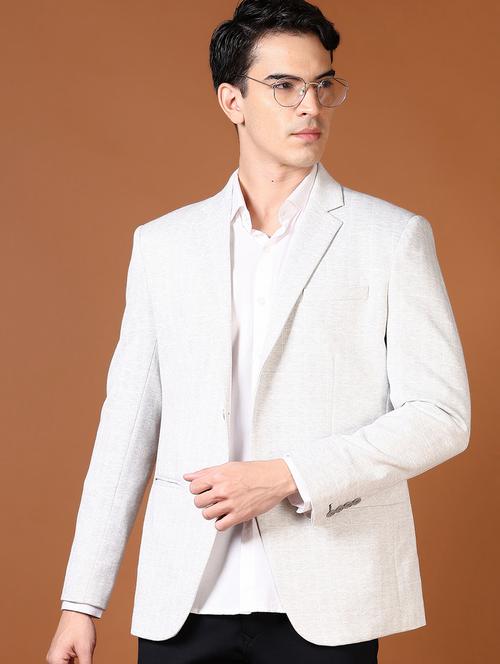 men checkered long sleeve single breasted blazer - 21662816 - Very Small Image - 1