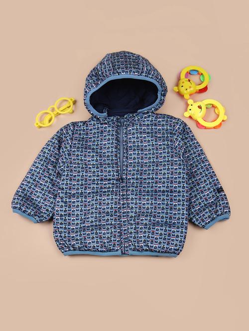 girls printed long sleeve quilted jacket - 21662840 - Very Small Image - 1