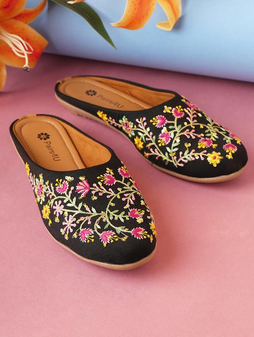 women embroidered slip on mules - 21662938 - Very Small Image - 1