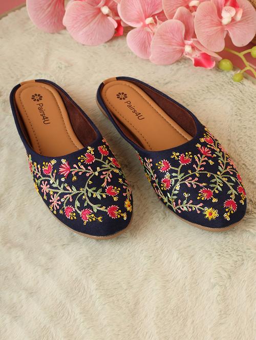 women embroidered slip on mules - 21662939 - Very Small Image - 1