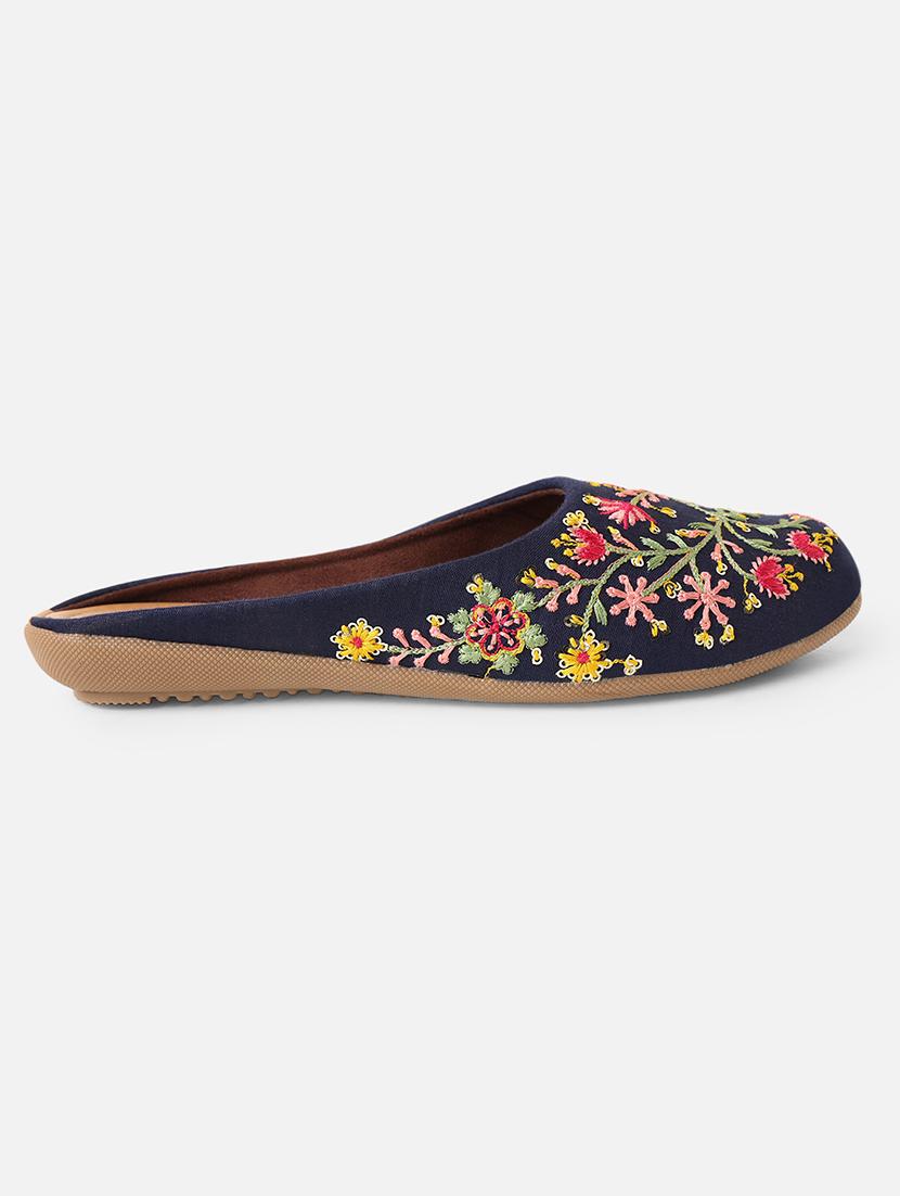 women embroidered slip on mules - 21662939 - Standard Image - 1