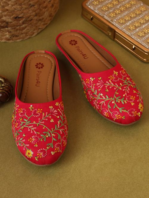 women embroidered slip on mules - 21662943 - Very Small Image - 1