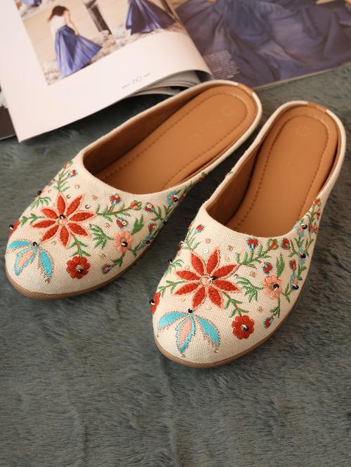 women embroidered slip on mules - 21662948 - Very Small Image - 1