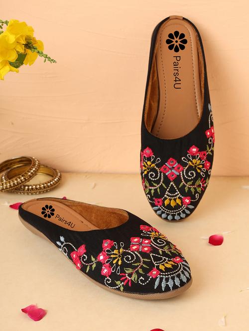 women embroidered slip on mules - 21662960 - Very Small Image - 1