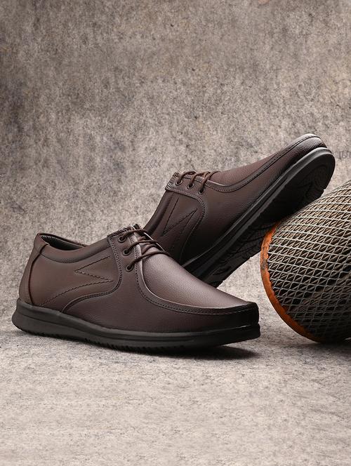 men brown lace-up derby - 21662992 - Very Small Image - 1