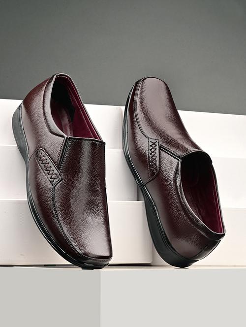 men brown slip on formal shoes - 21662998 - Very Small Image - 1