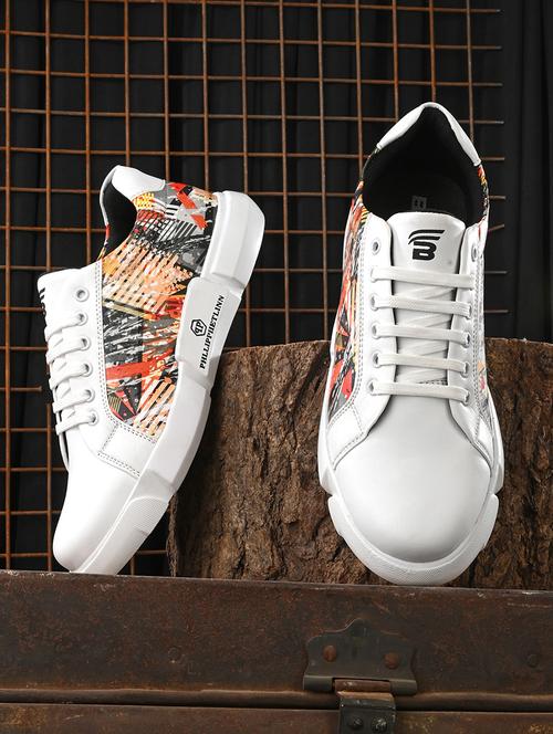 men printed multi lace up shoes - 21663048 - Very Small Image - 1