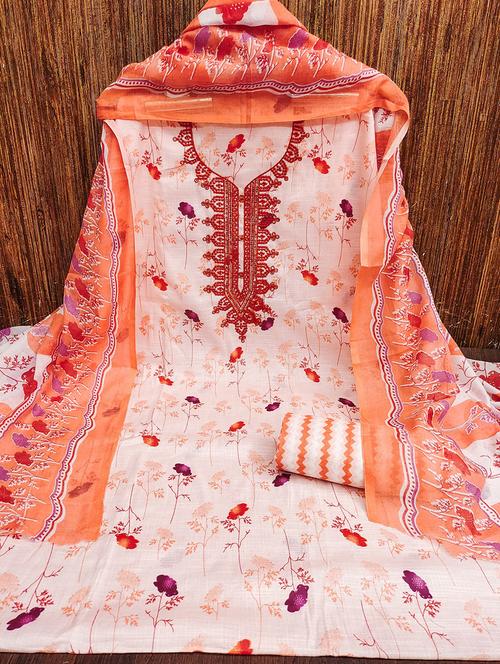 women embroidered 3-piece unstitched dress material  - 21663341 - Very Small Image - 1