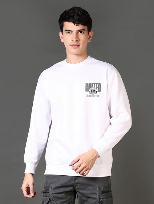men chest print long sleeve sweatshirt - 21663765 - Very Small Image - 1