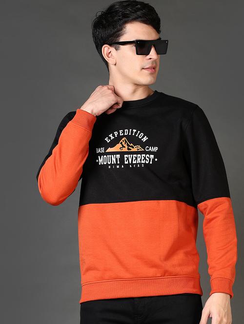 men color block long sleeve sweatshirt - 21663767 - Very Small Image - 1
