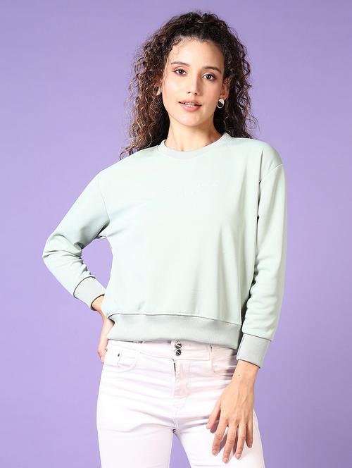 women solid long sleeves sweatshirt - 21663810 - Very Small Image - 1