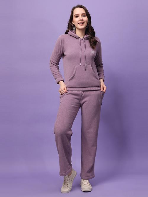 women lavender solid winter wear co-ords set - 21664122 - Very Small Image - 1