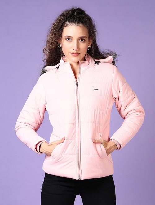 women long sleeves solid puffer jacket - 21664525 - Very Small Image - 1