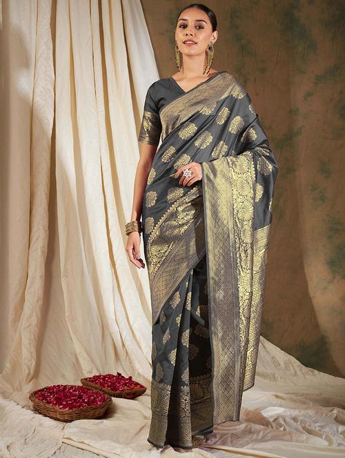 women self design banarasi saree with blouse - 21665611 - Very Small Image - 1