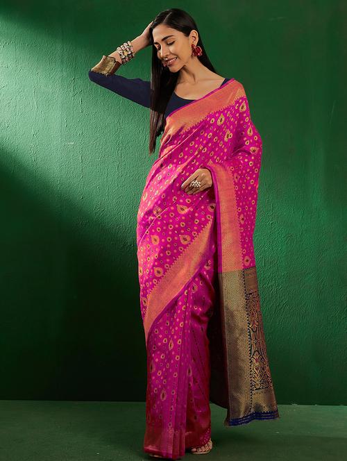 women self design banarasi saree with blouse - 21665774 - Very Small Image - 1