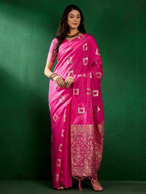 women self design banarasi saree with blouse - 21665808 - Very Small Image - 1