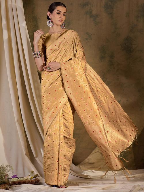 women self design banarasi saree with blouse - 21665846 - Very Small Image - 1