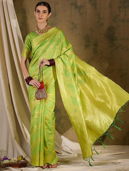 women self design banarasi saree with blouse - 21665869 - Very Small Image - 1
