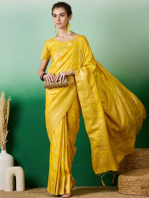 women self design banarasi saree with blouse - 21665931 - Very Small Image - 1