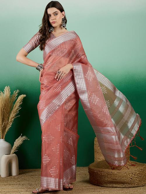 women self design bordered saree with blouse - 21665949 - Very Small Image - 1