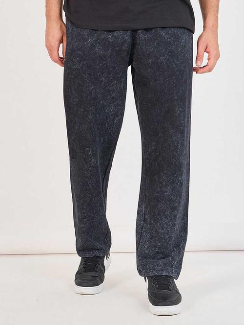 men black relaxed fit full length track pants - 21666315 - Very Small Image - 1