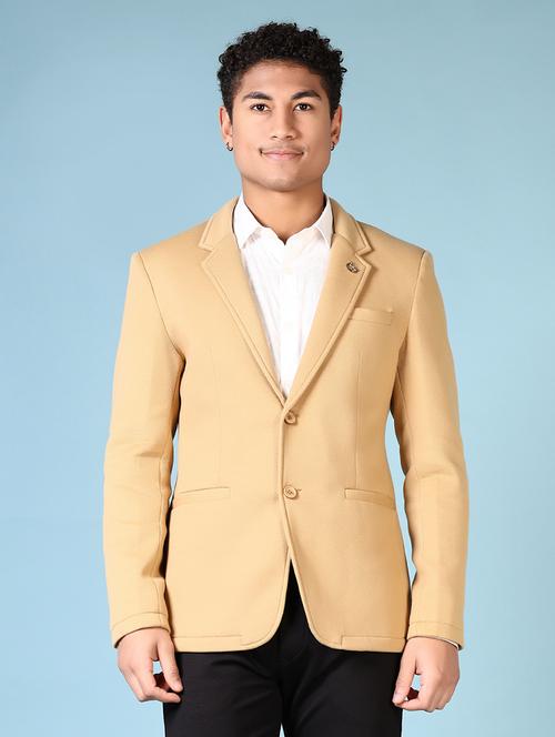 men solid long sleeve single breasted blazer - 21666784 - Very Small Image - 1