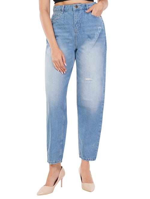 women distressed high rise jean - 21668169 - Very Small Image - 1