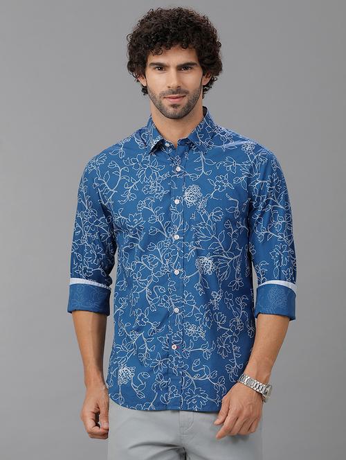men long sleeve printed casual shirt - 21668596 - Very Small Image - 1