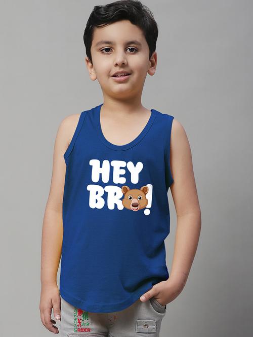 boys scoop neck printed vest - 21669037 - Very Small Image - 1