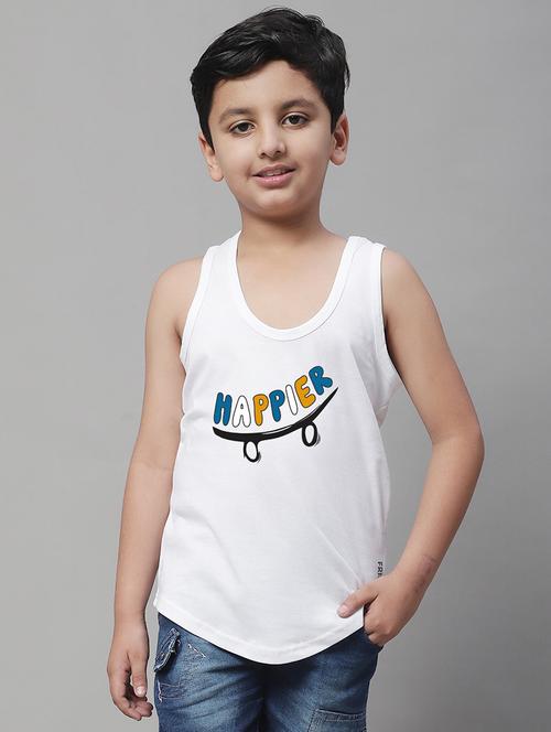 boys scoop neck printed vest - 21669039 - Very Small Image - 1