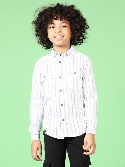 boys long sleeves striped shirt - 21669080 - Very Small Image - 1