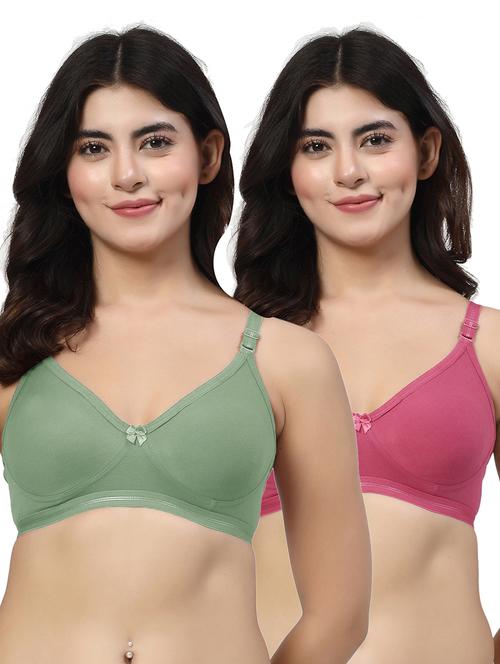 women pack of 2 plain t-shirt bra combo - 21669811 - Very Small Image - 1