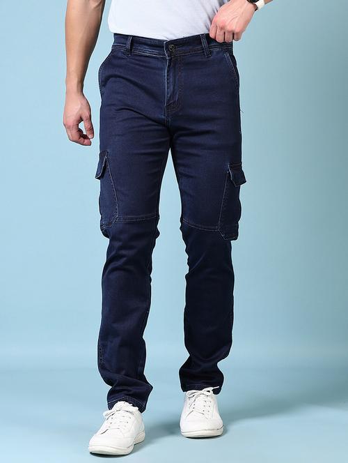 men solid mid rise regular fit cargo - 21670335 - Very Small Image - 1