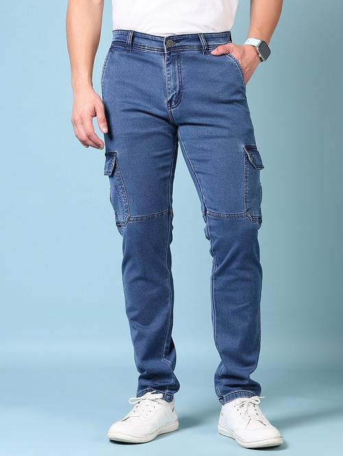 men solid mid rise regular fit cargo - 21670336 - Very Small Image - 1