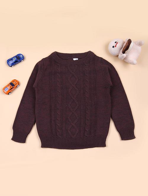 boys self design long sleeve sweater - 21670828 - Very Small Image - 1