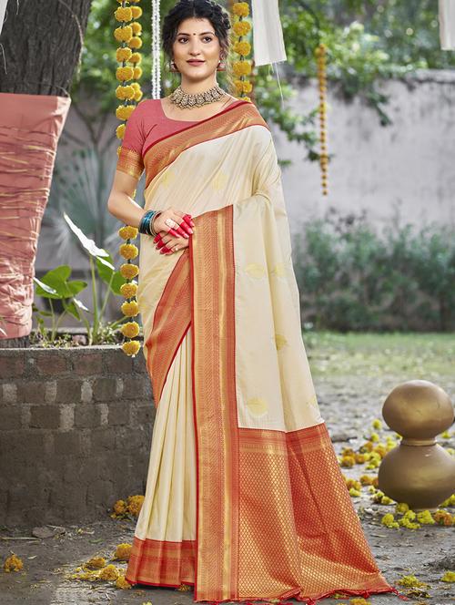 women self design bordered saree with blouse - 21671084 - Very Small Image - 1