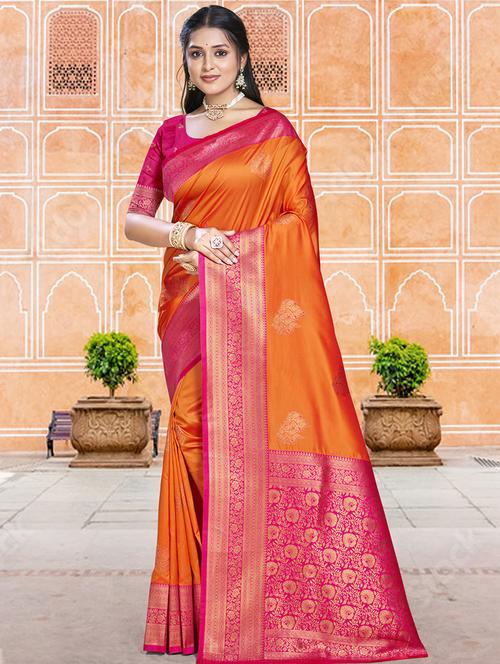 women self design bordered saree with blouse - 21671115 - Very Small Image - 1