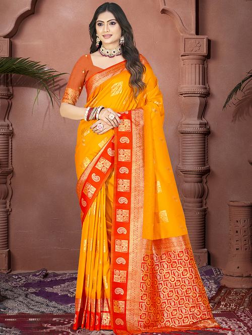 women self design bordered saree with blouse - 21671167 - Very Small Image - 1