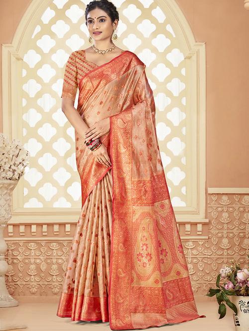 women self design bordered saree with blouse - 21671186 - Very Small Image - 1