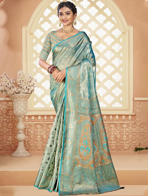 women self design bordered saree with blouse - 21671187 - Very Small Image - 1