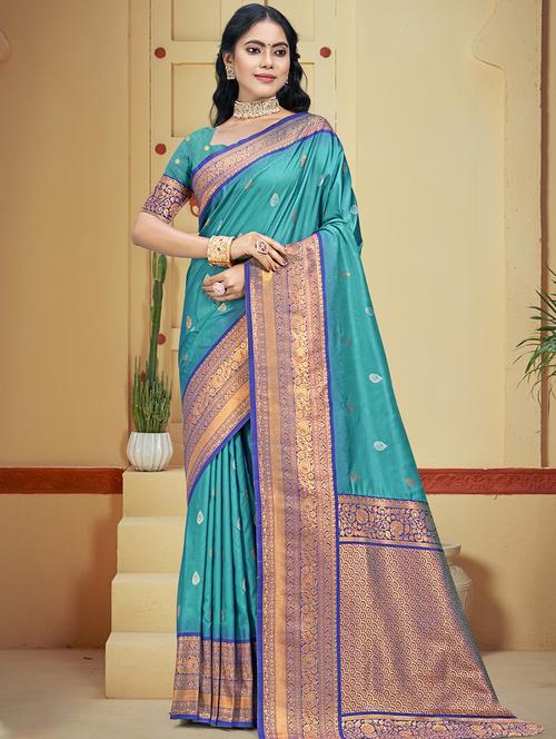 women self design bordered saree with blouse - 21671279 - Very Small Image - 1