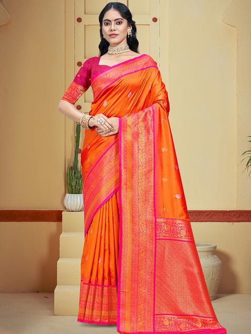 women self design bordered saree with blouse - 21671280 - Very Small Image - 1