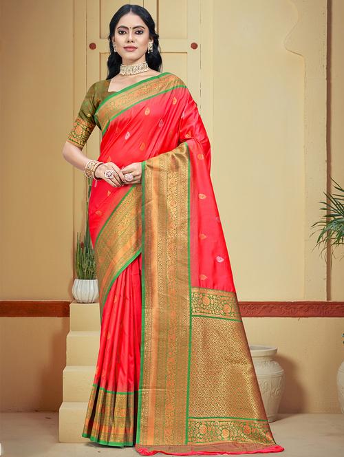 women self design bordered saree with blouse - 21671286 - Very Small Image - 1