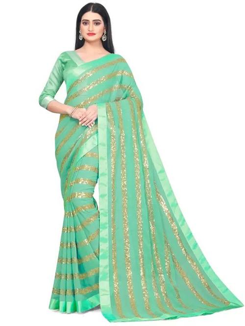 women solid with work embellished saree - 21671613 - Very Small Image - 1