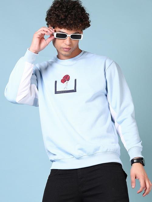 men chest print long sleeve sweatshirt - 21672234 - Very Small Image - 1