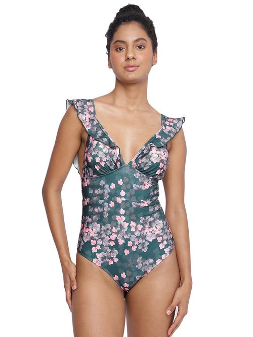 women printed back tie monokini - 21672405 - Very Small Image - 1