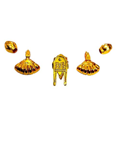 elegant gold toned pendant set for mangalsutra customization - 21672546 - Very Small Image - 1