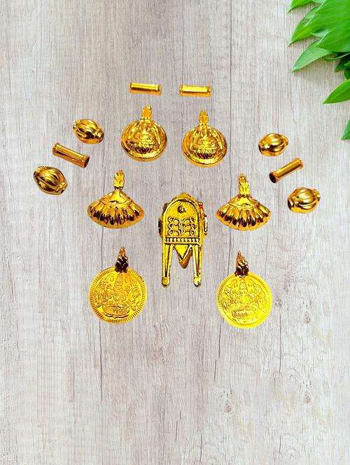 elegant gold toned pendant set for mangalsutra customization - 21672558 - Very Small Image - 1