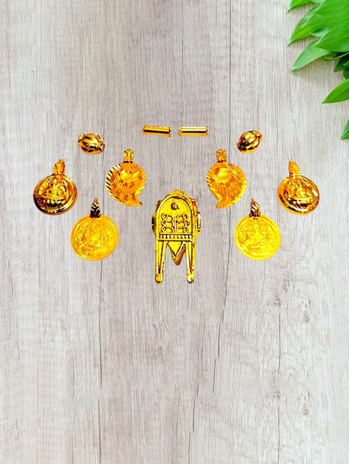 elegant gold toned pendant set for mangalsutra customization - 21672587 - Very Small Image - 1